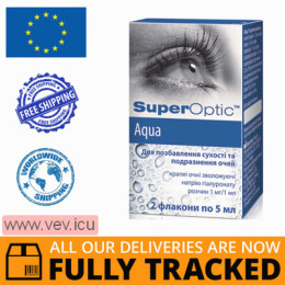 SuperOptik Aqua eye drops 5 ml x 2 pcs — Made in Poland — Free Delivery