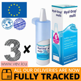 Hyal Drop Multi eye drops 3p x 10 ml — Made in USA — Free Delivery