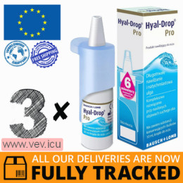 Hyal Drop Pro eye drops 3p x 10 ml — Made in USA — Free Delivery