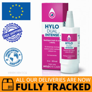 HYLO-DUAL INTENSE 10ML EYE DROPS - MADE IN POLAND - FREE SHIPPING