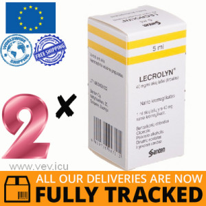 2 x LECROLYN EYE DROPS 40MG/ML 5ML — MADE IN FINLAND — FREE SHIPPING
