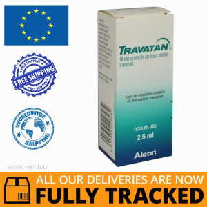 TRAVATAN EYE DROPS 2,5ML — MADE IN BELGIUM — FREE SHIPPING