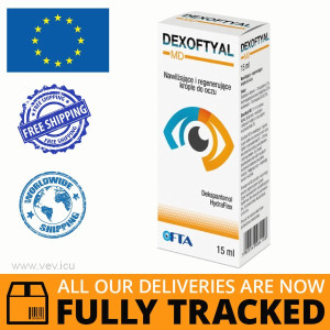 DEXOFTYAL MD, EYE DROPS, 15ML — MADE IN POLAND — FREE SHIPPING