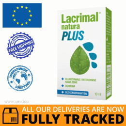 Lacrimal Natura Plus Eye Drops 10ml — Made in Poland by Polpharma — Free Delivery