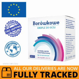 Blueberry eye drops 20 ampoules 0.4ml — Made in Poland — Free Delivery  