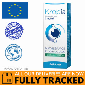 Kropia 3mg/ml, moisturizing eye drops, 10ml — Made in Poland — Free Delivery