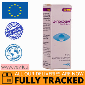 Ciprofarm eye and ear drops 0.3%, 10 ml — Made in Ukraine — Free Delivery
