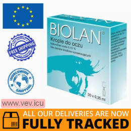 Biolan 0.15%, eye drops, 0.35 ml x 20 minims — Made in Poland — Free Delivery