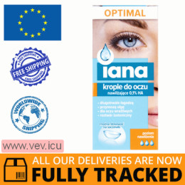 Iana Optimal, moisturizing eye drops 0.1% HA, 10 ml — Made in Poland — Free Delivery