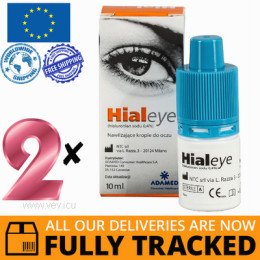 2 x HIALEYE 0,4% EYE DROPS 10ML — MADE IN POLAND — FREE SHIPPING