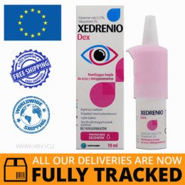 XEDRENIO DEX MOISTURIZING EYE DROPS 10ML - MADE IN POLAND - FREE SHIPPING