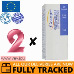 Cosopt eye drops 20 mg/ml + 5 mg/ml, 2p x 5ml — Made in Finland — Free Delivery