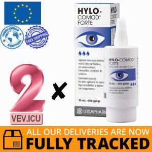 Hylo-Comod Forte eye drops 2p x 10 ml — Made in Germany by Ursapharm — Free Delivery Hylo-Comod Forte eye drops 2p x 10 ml — Made in Germany by Ursapharm — Free Delivery