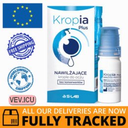 Kropia Plus 3mg/ml, moisturizing eye drops, 10ml — Made in Poland — Free Delivery