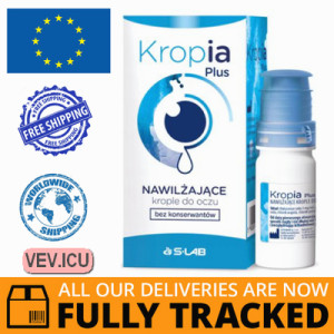 Kropia Plus 3mg/ml, moisturizing eye drops, 10ml — Made in Poland — Free Delivery