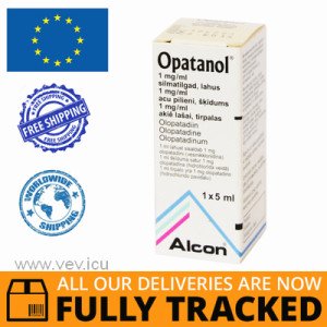 OPATANOL EYE DROPS 1MG/ ML  5ML — MADE IN BELGIUM — FREE SHIPPING