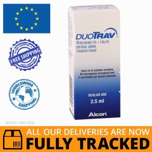DUOTRAV EYE DROPS 2,5ML — MADE IN BELGIUM — FREE SHIPPING