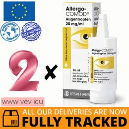 Allergo-Comod - eye drops 2p x 10ml — Made in Germany by Ursapharm — Free Delivery