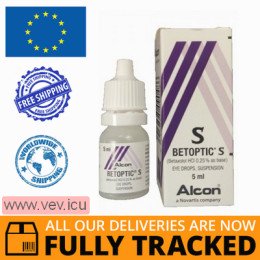 Betoptic S eye drops 0,25% 5ml — Made in Belgium — Free Delivery