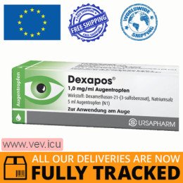 Dexapos eye drops 1 mg/ml, 5 ml — Made in Germany by Ursapharm — Free Delivery