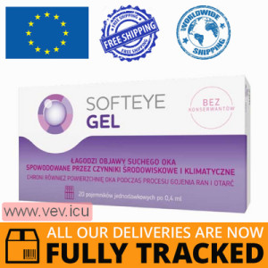 Softeye Gel, eye gel, 0.4 ml x 20 single-dose containers — Made in Poland by Polpharma — Free Delivery