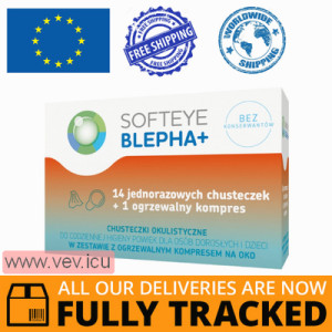 Softeye Blepha +, ophthalmic wipes, 14 pieces + heatable eye compress, 1 piece — Made in Poland by Polpharma — Free Delivery