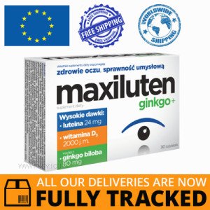 MAXILUTEN GINKGO+ 30 TABS - MADE IN POLAND - FREE SHIPPING 