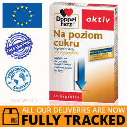 DOPPELHERZ AKTIV AT SUGAR LEVEL 30 CAPS — MADE IN GERMANY — FREE SHIPPING
