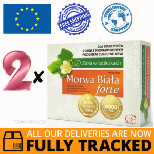 2 x WHITE MULBERRY FORTE 60 TABS — MADE IN POLAND- FREE SHIPPING