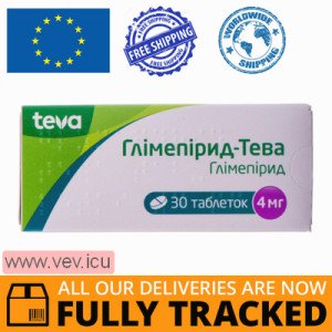 Glimepiride-Teva 4mg 30 tablets — Made in Made in Israel — Free Delivery