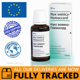 NUX VOMICA-HOMACCORD ORAL DROPS 30ML - MADE IN GERMANY - FREE SHIPPING