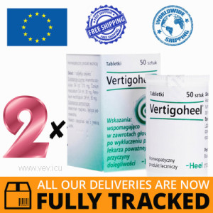 2 x VERTIGOHEEL 50 TABS — MADE IN GERMANY- FREE SHIPPING