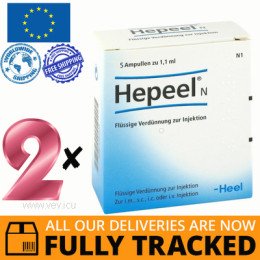2 x HEPEEL N INJECTION FOR AMPOULES 1.1ML 5pcs - MADE IN GERMANY- FREE SHIPPING