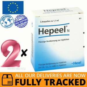 2 x HEPEEL N INJECTION FOR AMPOULES 1.1ML 5pcs - MADE IN GERMANY- FREE SHIPPING