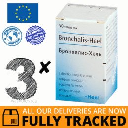 3 x BRONCHALIS-HEEL 50 TABS — MADE IN GERMANY — FREE SHIPPING
