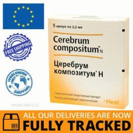 CEREBRUM COMPOSITUM N INJECTION FOR AMPOULES 2.2ML 5pcs — MADE IN GERMANY — FREE SHIPPING CEREBRUM COMPOSITUM N INJECTION FOR AMPOULES 2.2ML 5pcs — MADE IN GERMANY — FREE SHIPPING