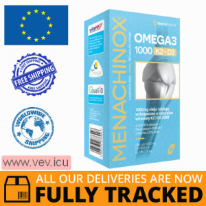 Menachinox Omega3 1000 K2 + D3 30 capsules — Made in Poland — Free Delivery
