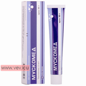 Muskomed cream 2.5mg/g, 30 g — Made in Turkey — Free Delivery