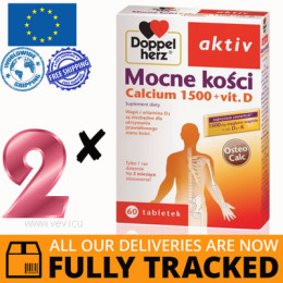 2 x DOPPELHERZ AKTIV STRONG BONES 60 TABS — MADE IN GERMANY — FREE SHIPPING