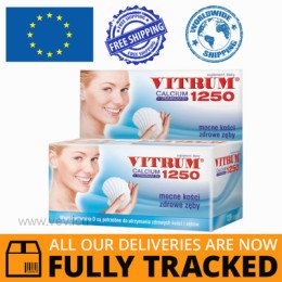 VITRUM CALCIUM 1250 + VITAMINA D3 120 TABLETS — MADE IN JAPAN — FREE SHIPPING