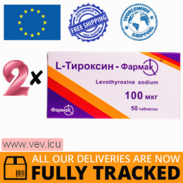 L-Thyroxine-Farmak 100mcg, 2p x 50 tablets — Made in Ukraine — Free Delivery