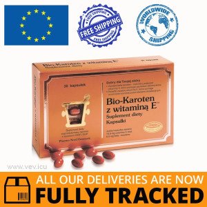 BIO-KAROTEN + E 30 CAPS - MADE IN DENMARK - FREE SHIPPING