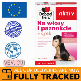 Doppelherz aktiv For hair and nails + zinc 30 capsules — Made in Germany — Free Delivery 