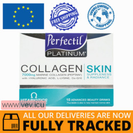 Perfectil Platinum Drinking Collagen for Skin 50ml x 10 pcs — Made in Great Britain — Free Delivery