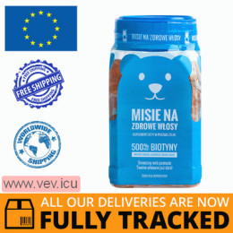 Noble Health Bears for healthy hair, jelly beans, 300g — Made in Poland — Free Delivery