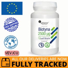 Aliness Biotin 2500mcg QualiBiotin 120 tablets — Made in Poland — Free Delivery