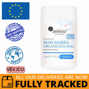 Aliness MSM Organic Sulfur in powder 250g — Made in Poland — Free Delivery