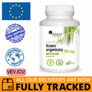 Aliness Organic Silicon 150mg 100 capsules — Made in Poland — Free Delivery