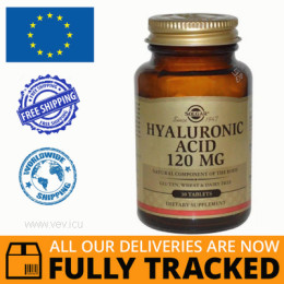 SOLGAR HYALURONIC ACID 120MG 30 TABS - MADE IN USA - FREE SHIPPING 
