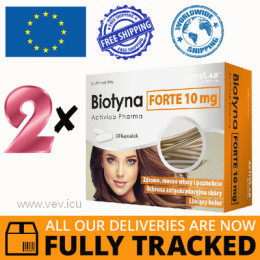 2 x BIOTIN FORTE 10 MG 30 CAPS - MADE IN POLAND - FREE SHIPPING 